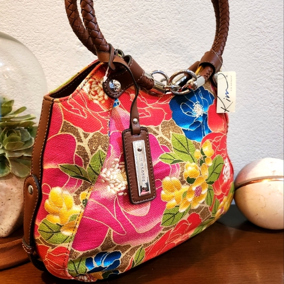NWT Kim Rogers Floral "Nikki Ring" Shoulder Bag/Satchel - Picture 2 of 14